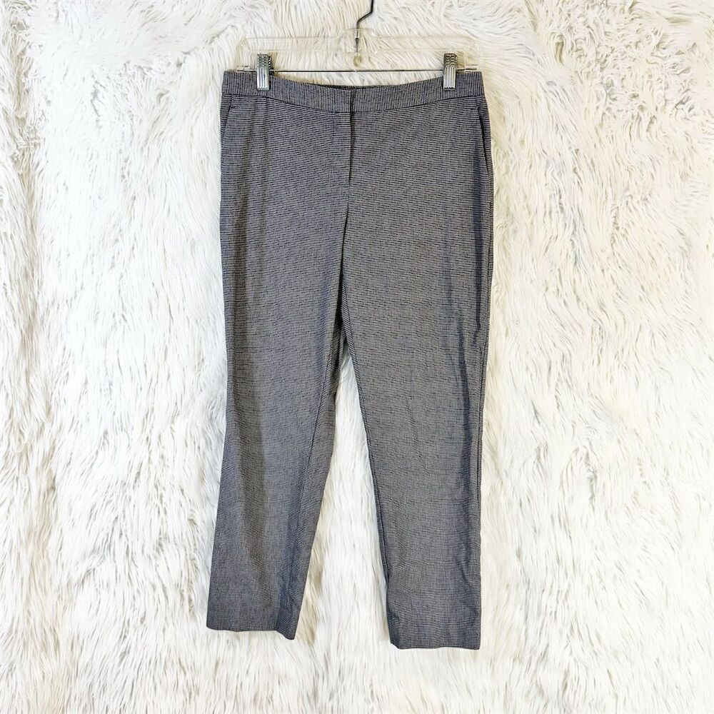 Theory Women's Houndstooth Slim Ankle Pants Size 4 Multicolor Casual